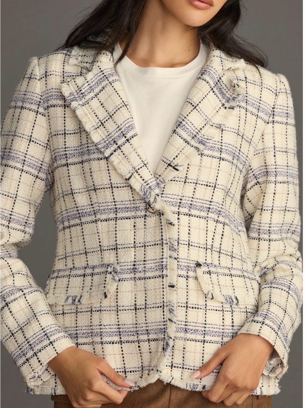 Anthropologie Tweed Dickie Blazer - Picture 2 of 12